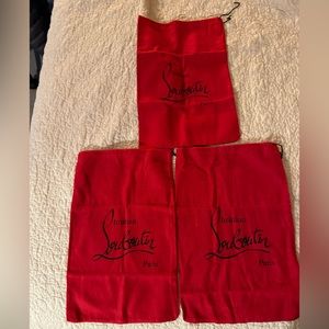 lot of 3 Louboutin shoe dust bags